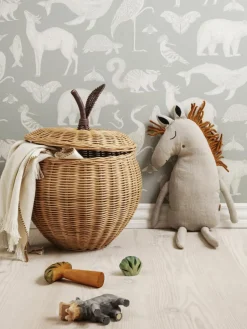 Kinder ferm LIVING Kids Handgefertigter Aufbewahrungskorb Apple aus Rattan