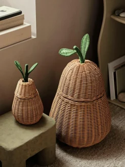 Kinder ferm LIVING Kids Handgefertigter Aufbewahrungskorb Pear aus Rattan