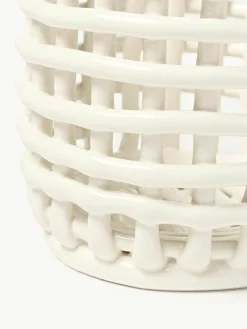 ferm LIVING Handgefertigter Aufbewahrungskorb Nalan aus Keramik, H 15 cm