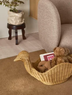 Kinder ferm LIVING Kids Handgefertigter Aufbewahrungskorb Bird aus Rattan