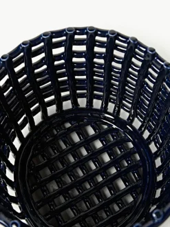 ferm LIVING Handgefertigter Aufbewahrungskorb Nalan aus Keramik, H 21 cm