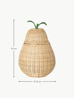 Kinder ferm LIVING Kids Handgefertigter Aufbewahrungskorb Pear aus Rattan