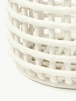 ferm LIVING Handgefertigter Aufbewahrungskorb Nalan aus Keramik, H 21 cm