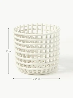 ferm LIVING Handgefertigter Aufbewahrungskorb Nalan aus Keramik, H 21 cm