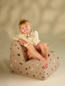 Kinder Wigiwama Handgefertigter Bouclé-Kindersessel Cloud