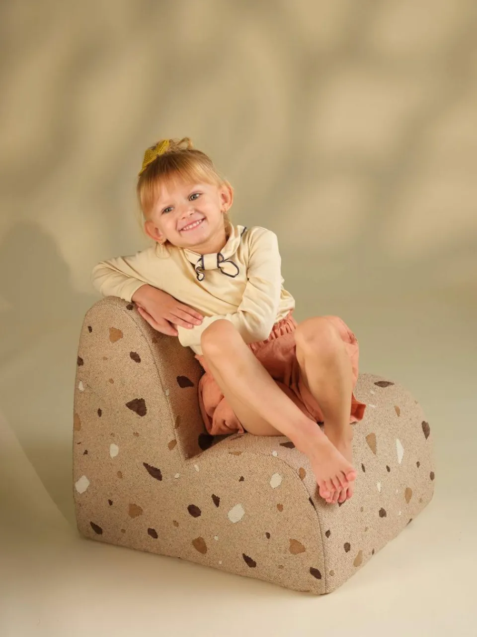 Kinder Wigiwama Handgefertigter Bouclé-Kindersessel Cloud