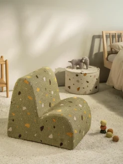 Kinder Wigiwama Handgefertigter Bouclé-Kindersessel Cloud
