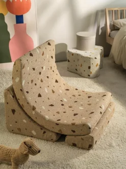 Kinder Wigiwama Handgefertigter Bouclé-Kindersessel Moon
