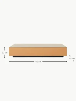 HKLIVING Handgefertigter Couchtisch Mirror aus Spiegelglas, B 80 cm