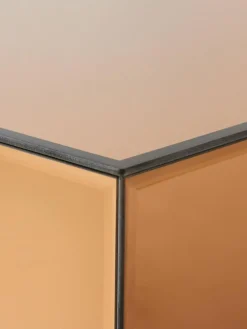 HKLIVING Handgefertigter Couchtisch Mirror aus Spiegelglas, B 90 cm