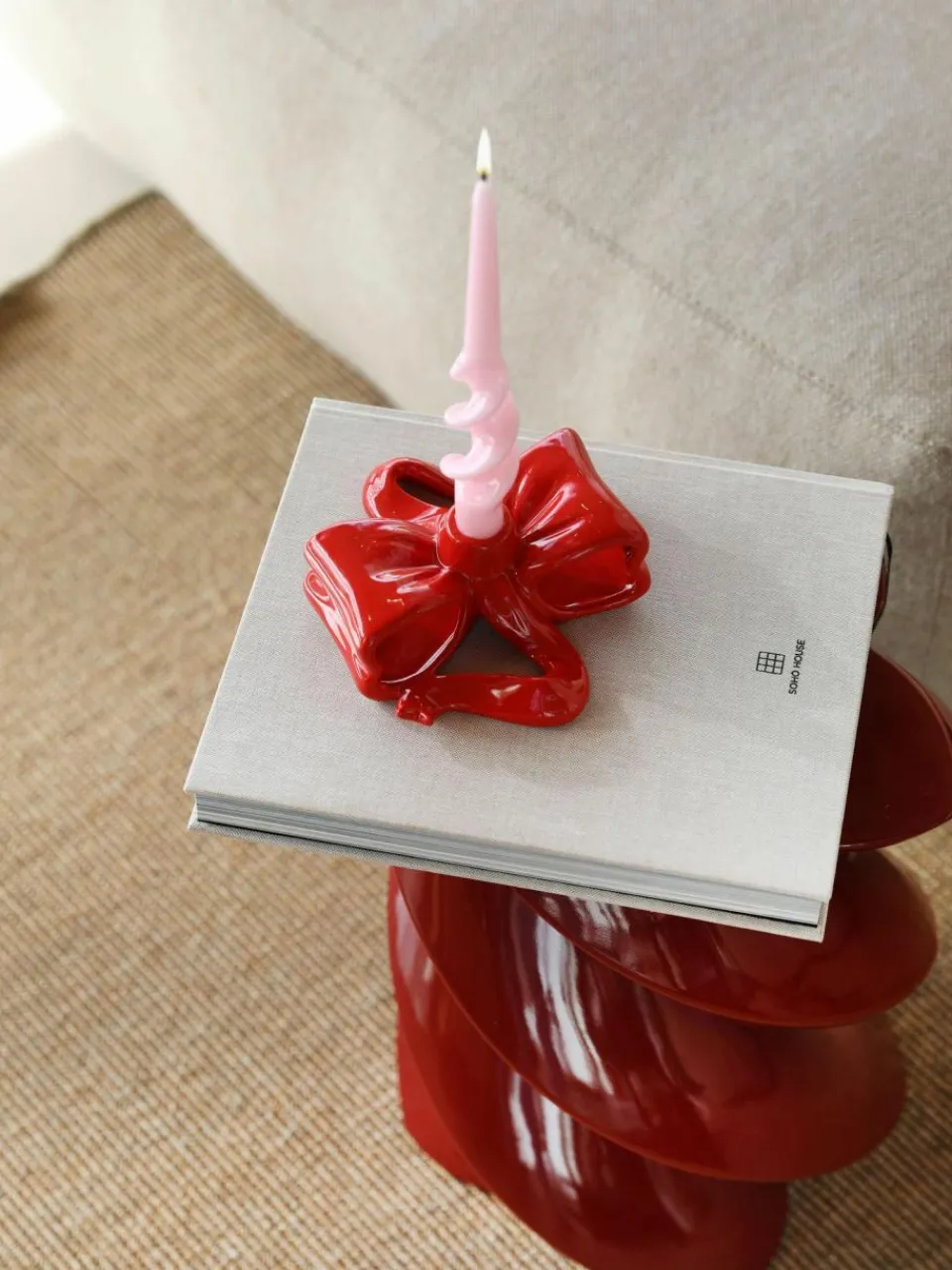 &k amsterdam Handgefertigter Kerzenhalter Ribbon