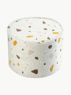 Kinder Wigiwama Handgefertigter Kinder-Pouf Sugar aus Bouclé, Ø 40 cm