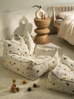 Kinder Wigiwama Handgefertigter Kinder-Sitzsack Sugar aus Bouclé
