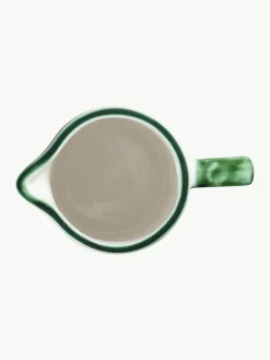 Gmundner Keramik Handgefertigter Krug Grüner Hirsch, 700 ml