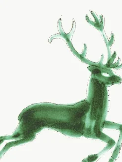 Gmundner Keramik Handgefertigter Kuchenteller Gourmet Grüner Hirsch