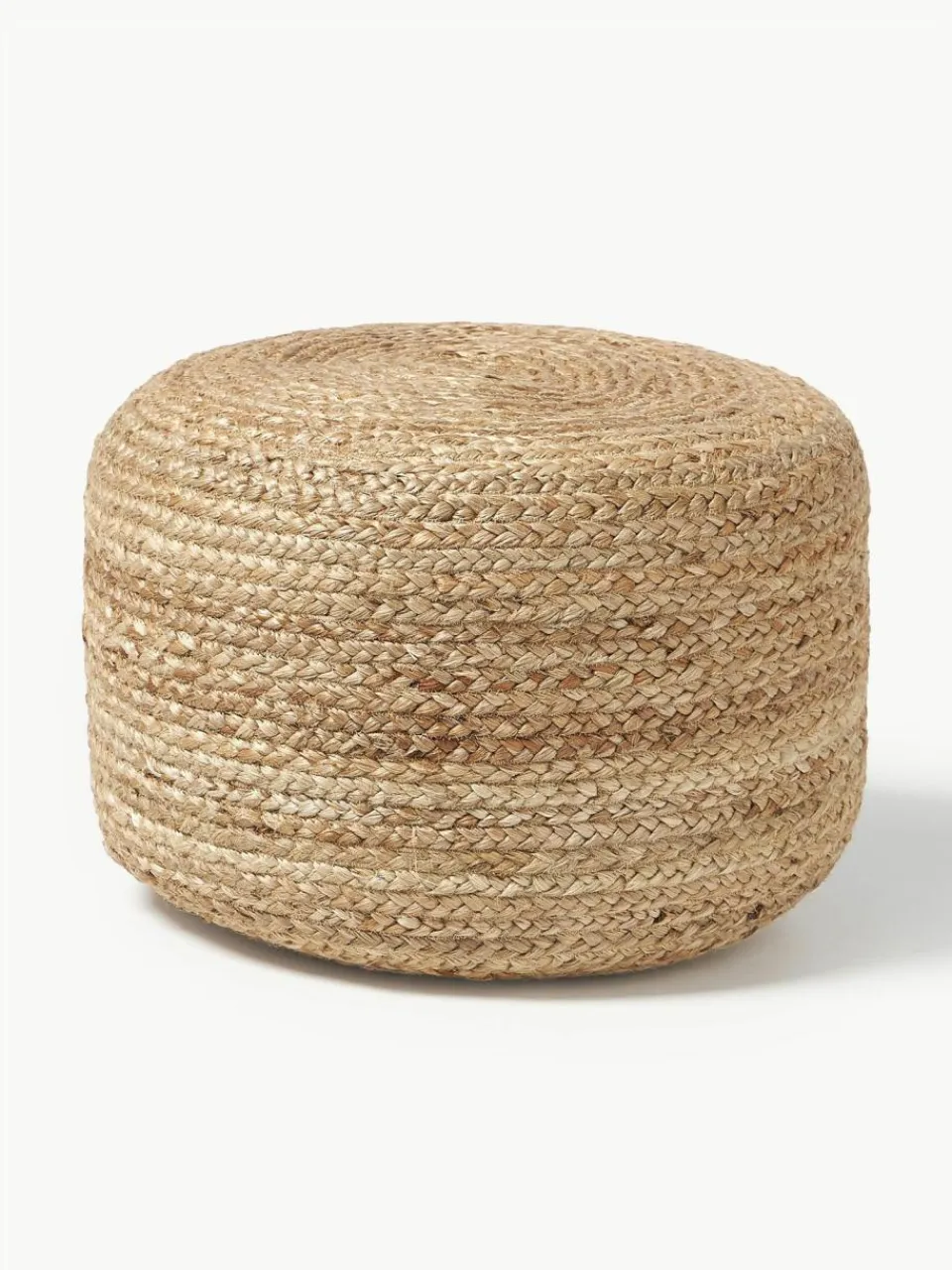 Westwing Collection Handgefertigter Pouf Bono aus Jute