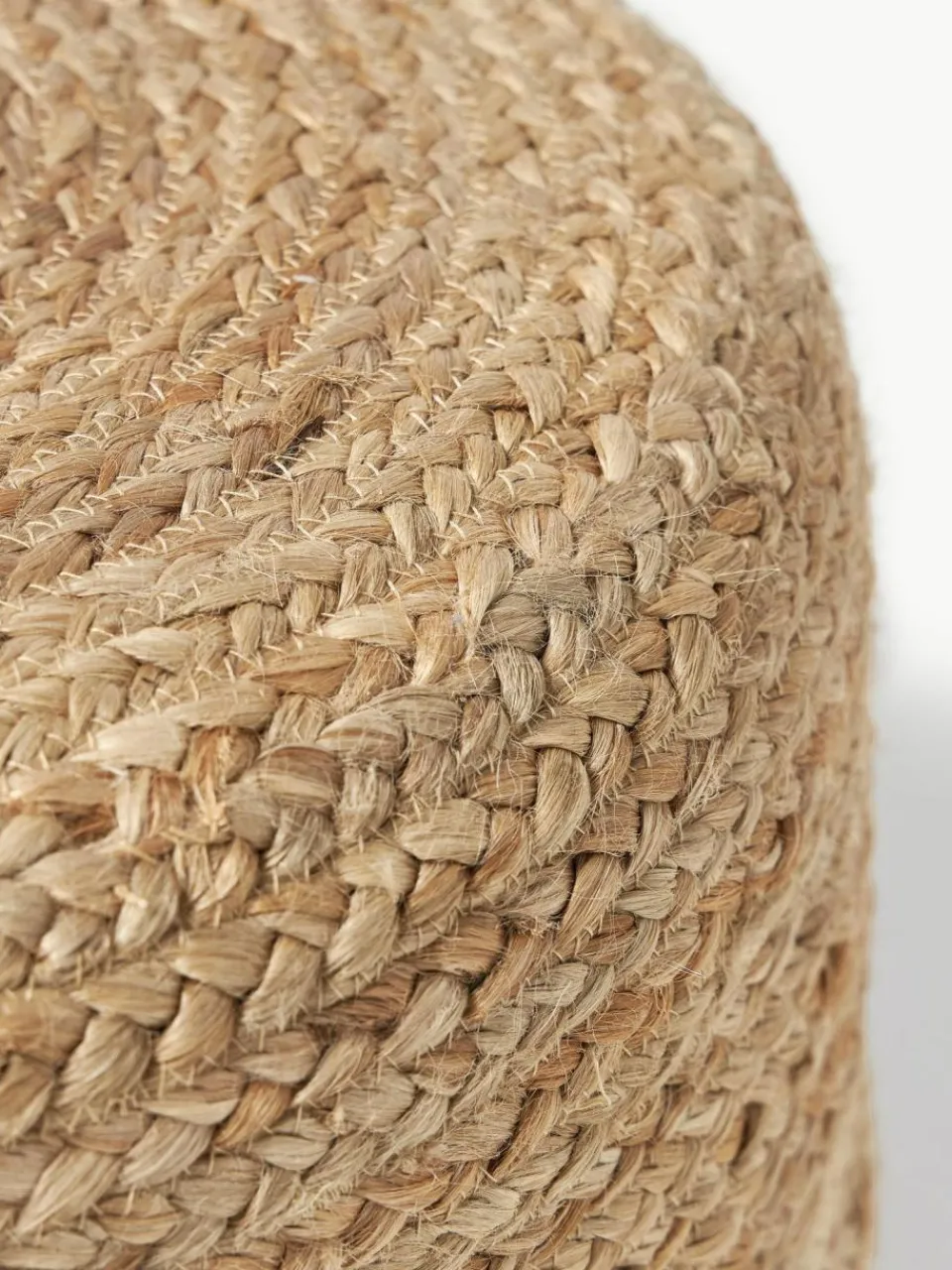 Westwing Collection Handgefertigter Pouf Bono aus Jute