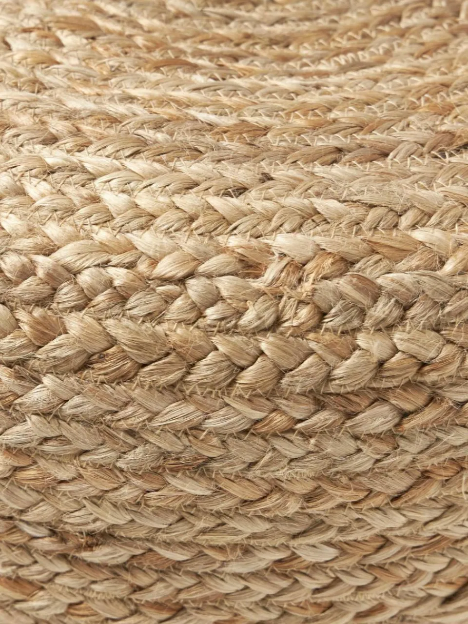 Westwing Collection Handgefertigter Pouf Bono aus Jute