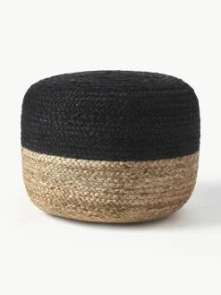 Westwing Collection Handgefertigter Pouf Bono aus Jute