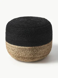 Westwing Collection Handgefertigter Pouf Bono aus Jute
