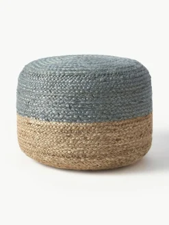 Westwing Collection Handgefertigter Pouf Bono aus Jute
