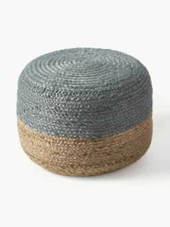 Westwing Collection Handgefertigter Pouf Bono aus Jute