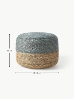 Westwing Collection Handgefertigter Pouf Bono aus Jute