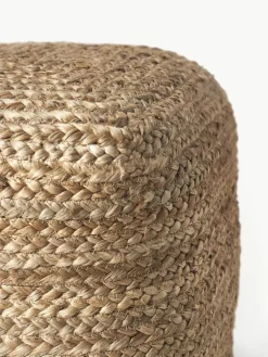 Westwing Collection Handgefertigter Pouf Bono aus Jute