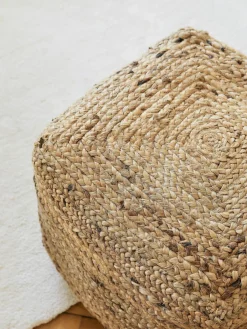 Westwing Collection Handgefertigter Pouf Bono aus Jute
