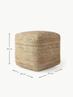Westwing Collection Handgefertigter Pouf Bono aus Jute