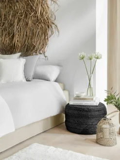 Westwing Collection Handgefertigter Pouf Bono aus Jute
