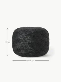 Westwing Collection Handgefertigter Pouf Bono aus Jute