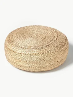 Westwing Collection Handgefertigter Pouf Bono aus Jute