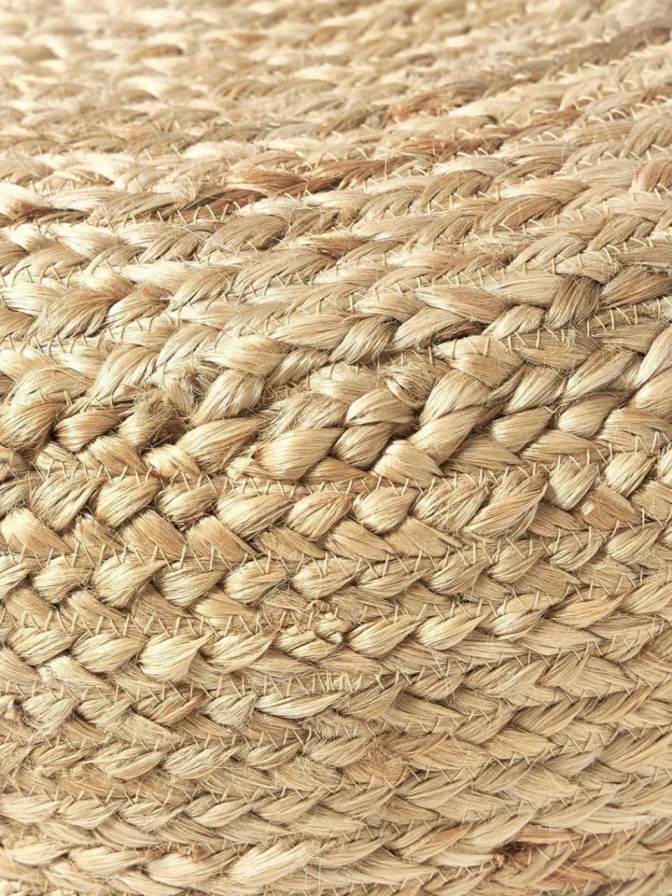 Westwing Collection Handgefertigter Pouf Bono aus Jute