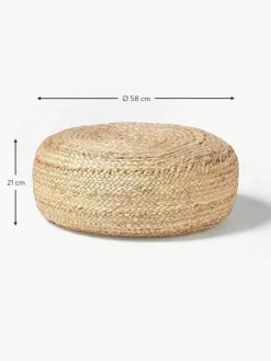Westwing Collection Handgefertigter Pouf Bono aus Jute