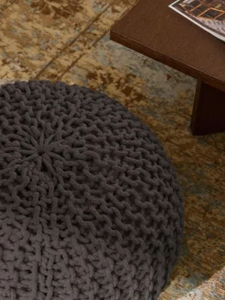 Westwing Collection Handgefertigter Strickpouf Dori