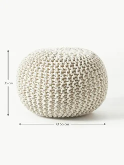 Westwing Collection Handgefertigter Strickpouf Dori
