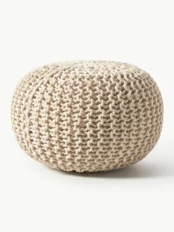 Westwing Collection Handgefertigter Strickpouf Dori