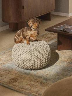 Westwing Collection Handgefertigter Strickpouf Dori