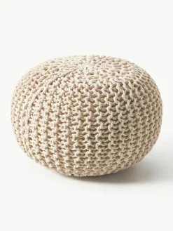 Westwing Collection Handgefertigter Strickpouf Dori