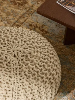 Westwing Collection Handgefertigter Strickpouf Dori