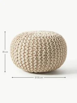 Westwing Collection Handgefertigter Strickpouf Dori