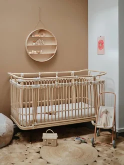 Kinder Bermbach Handgefertigtes Babybett Paul aus Rattan