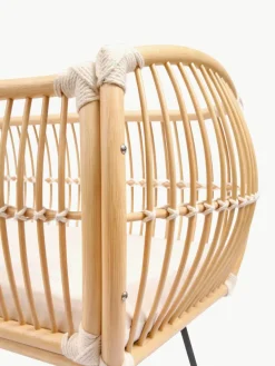 Kinder Bermbach Handgefertigtes Beistell-Babybett Martha aus Rattan, höhenverstellbar