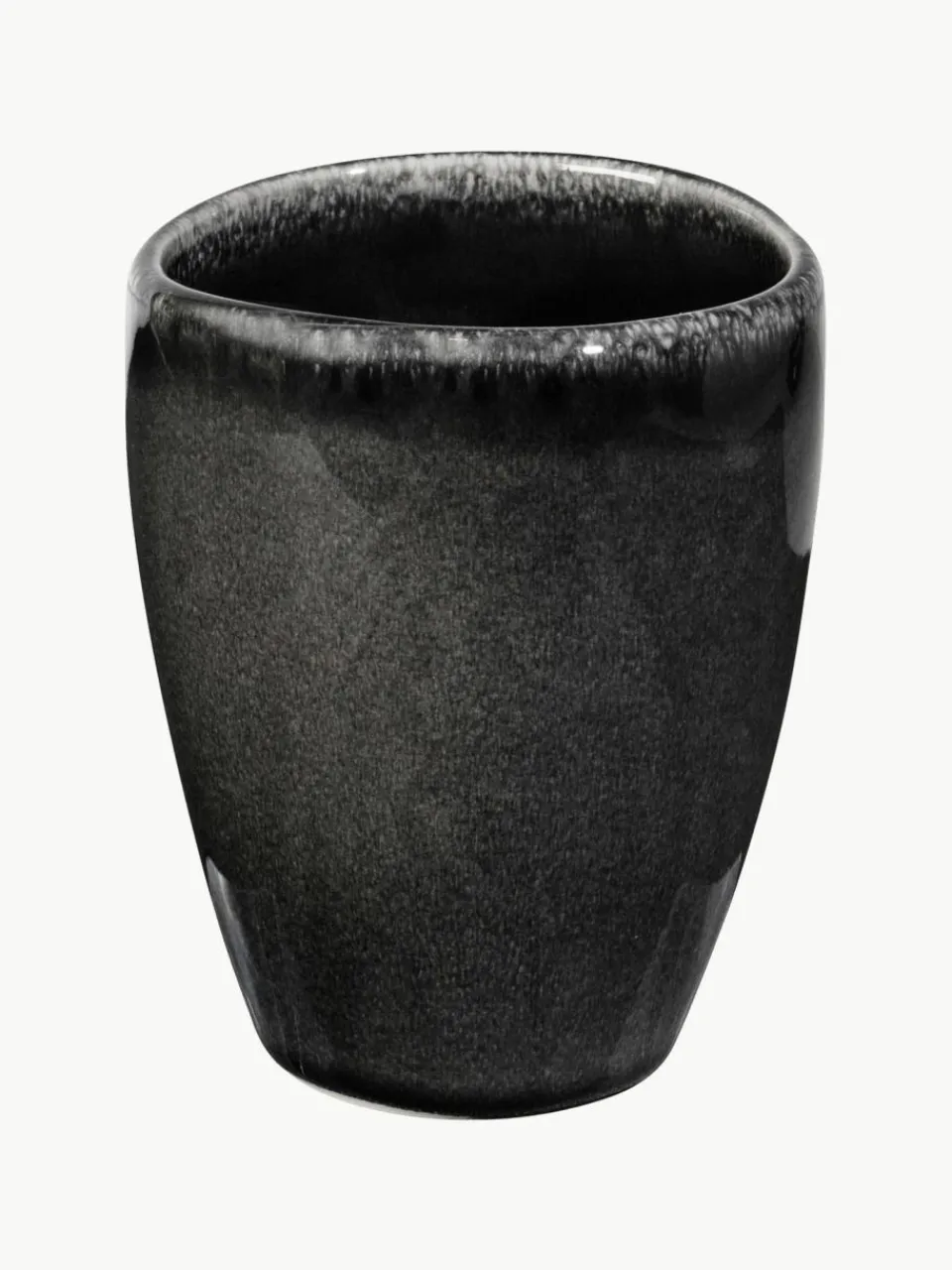Broste Copenhagen Handgemachte Becher Nordic Coal, 6 Stück