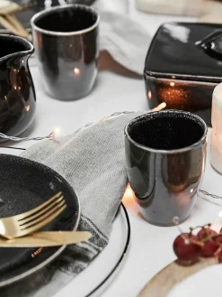 Broste Copenhagen Handgemachte Becher Nordic Coal, 6 Stück