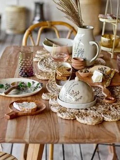 Bloomingville Handgemachte Butterdose Bea mit Gräser-Motiv