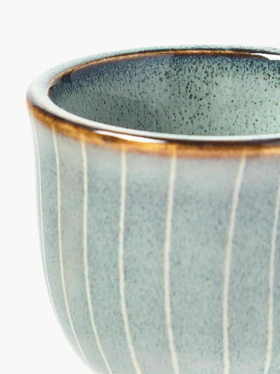 Broste Copenhagen Handgemachte Eierbecher Nordic Sea, 2 Stück