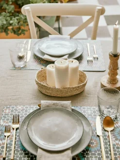 Broste Copenhagen Handgemachte Frühstücksteller Nordic Sand, 4 Stück