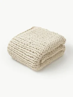 Westwing Collection Handgemachte Grobstrickdecke Adyna